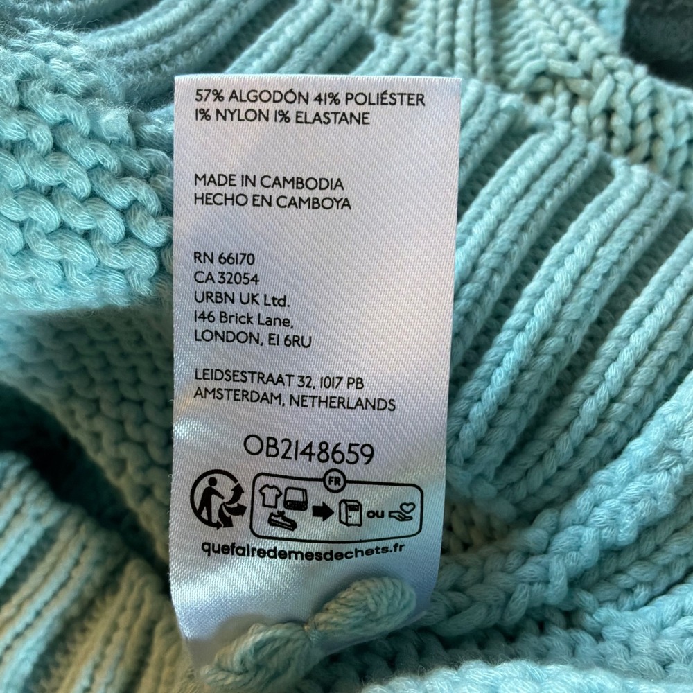 Anthropologie Maeve The Pippa Icon Mock-Neck Sweater Blue Snowflake M NEW Cozy - Picture 13 of 15